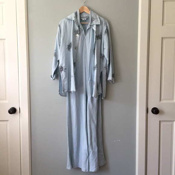 Vintage 100% Linen Jacket/Dress Set - Picture 3 of 15